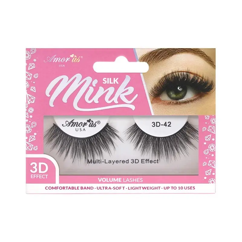 Amor Us 3D Silk Mink Lashes #42 – Pestañas Postizas Volumen Natural