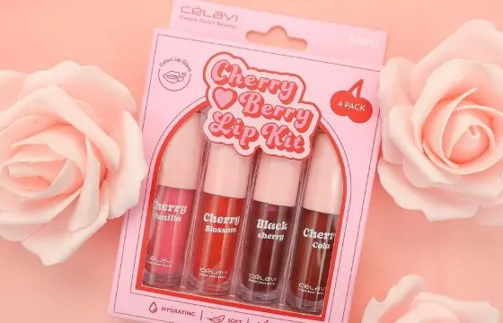 CELAVI FROSTED LIP GLOSS 4 PCS
