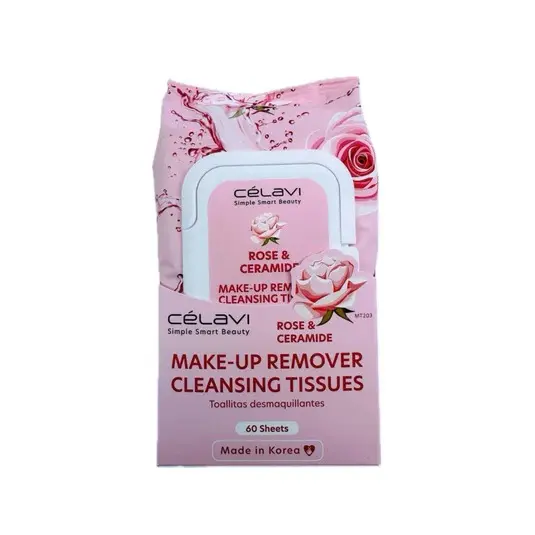 CELAVI TOALLITAS DEMAQUILLANTES ROSE & CERAMIDE 60 SHEETS