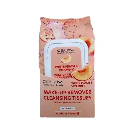 CELAVI TOALLITAS DESMAQUILLANTES WHITE PEACH & VITAMIN C 60 SHEETS