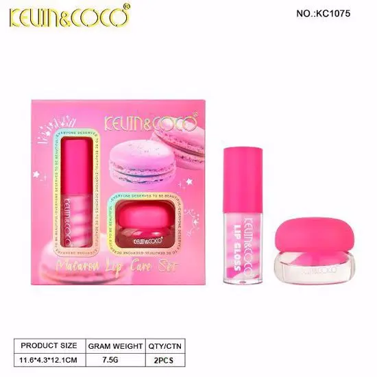 KEVIN & COCO MACARON LIP CARE SET # RAINBOW CANVAS 2 PCS