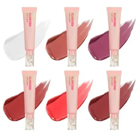 KEVIN Y COCO 6 COLOR LIP GLOSS FLOWERS LOVE
