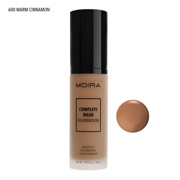 MOIRA Complete Wear Foundation (600, Warm Cinnamon)