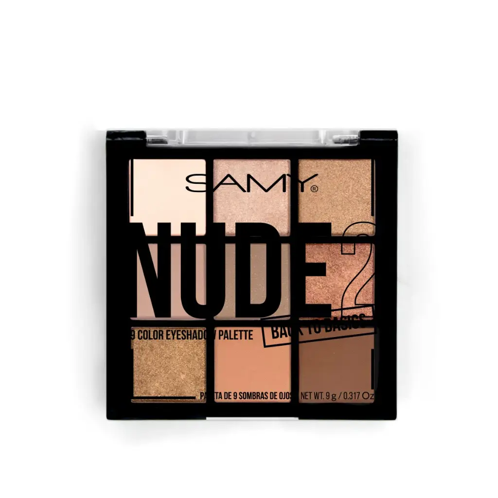 PALETA X 9 SOMBRAS DE OJOS SAMY # 14. NUDE 2