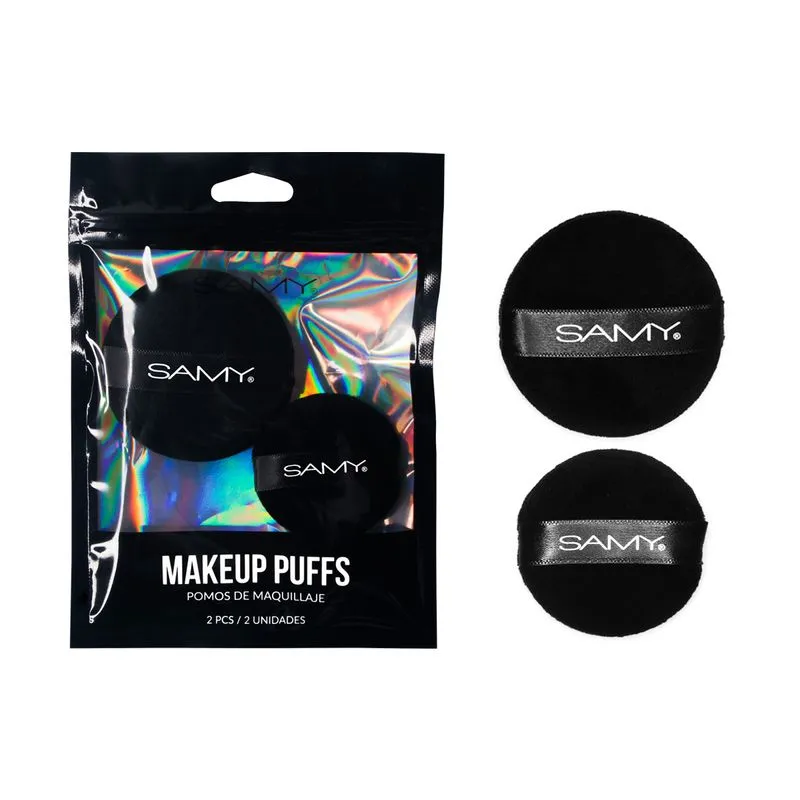 POMOS DE MAQUILLAJE REDONDOS X 2 UND SAMY