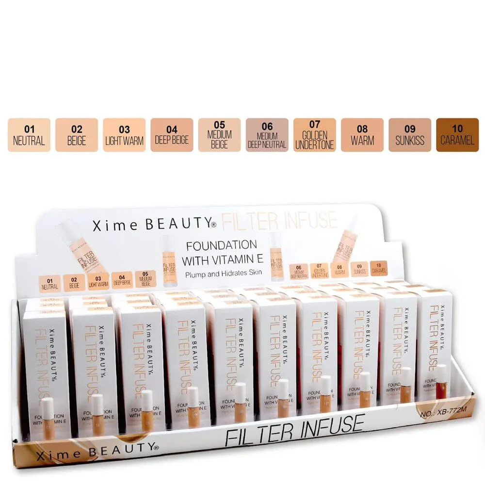 XIME BEAUTY FILTER INFUSE Foundation Whit Vitamin E TODOS LOS TONOS