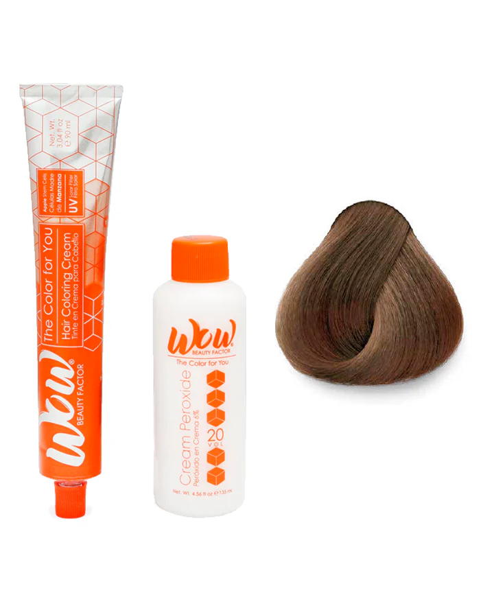 WOW Tinte en Crema para Cabello con Peróxido en Crema 7.31 Rubio Dorado