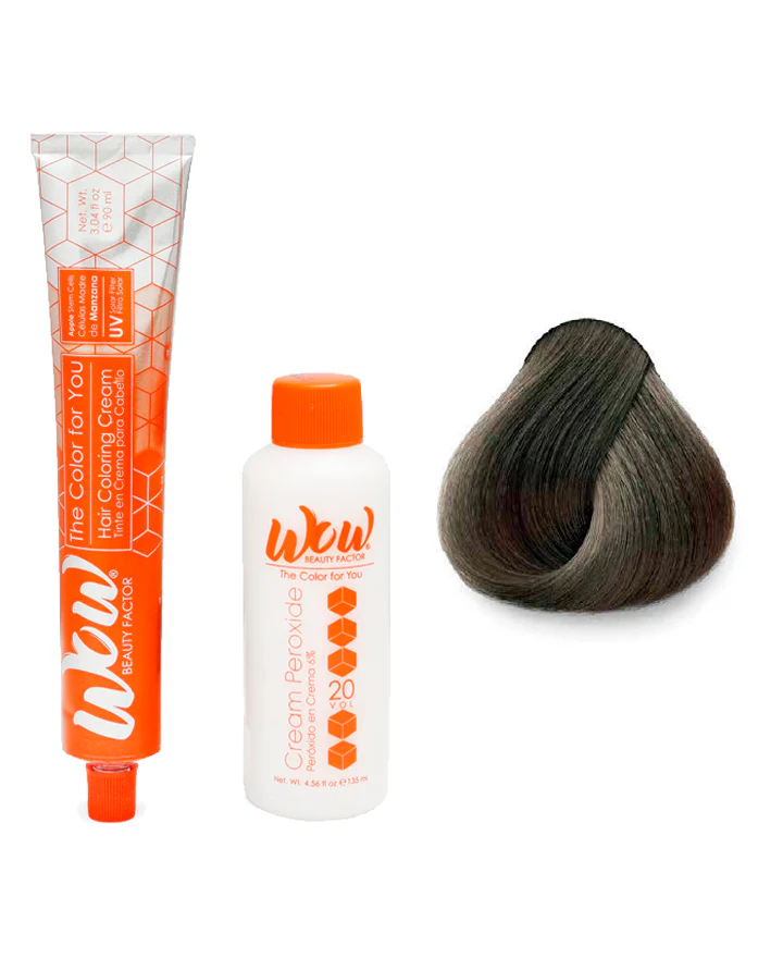 WOW Tinte en Crema para Cabello con Peróxido en Crema 7.11 Rubio Cenizo