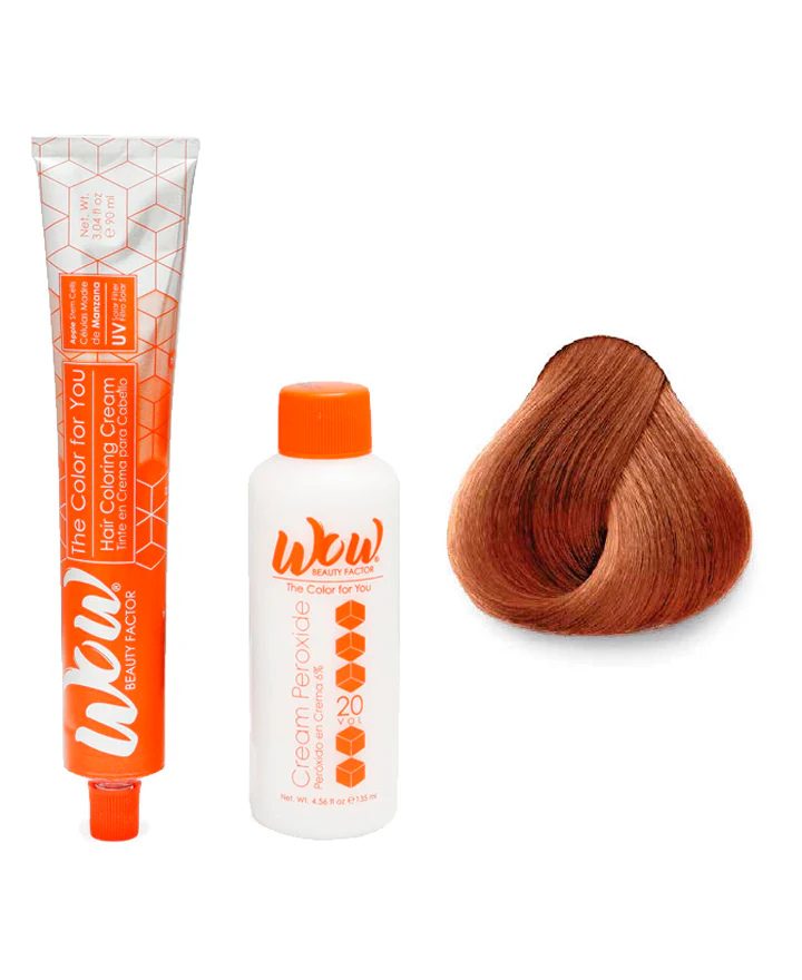 WOW Tinte en Crema para Cabello con Peróxido en Crema 6.34 Rubio Oscuro