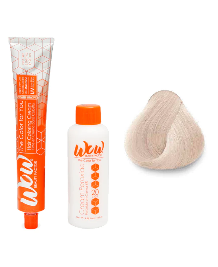 WOW Tinte en Crema para Cabello con Peróxido en Crema 902 Rubio Ultra Claro