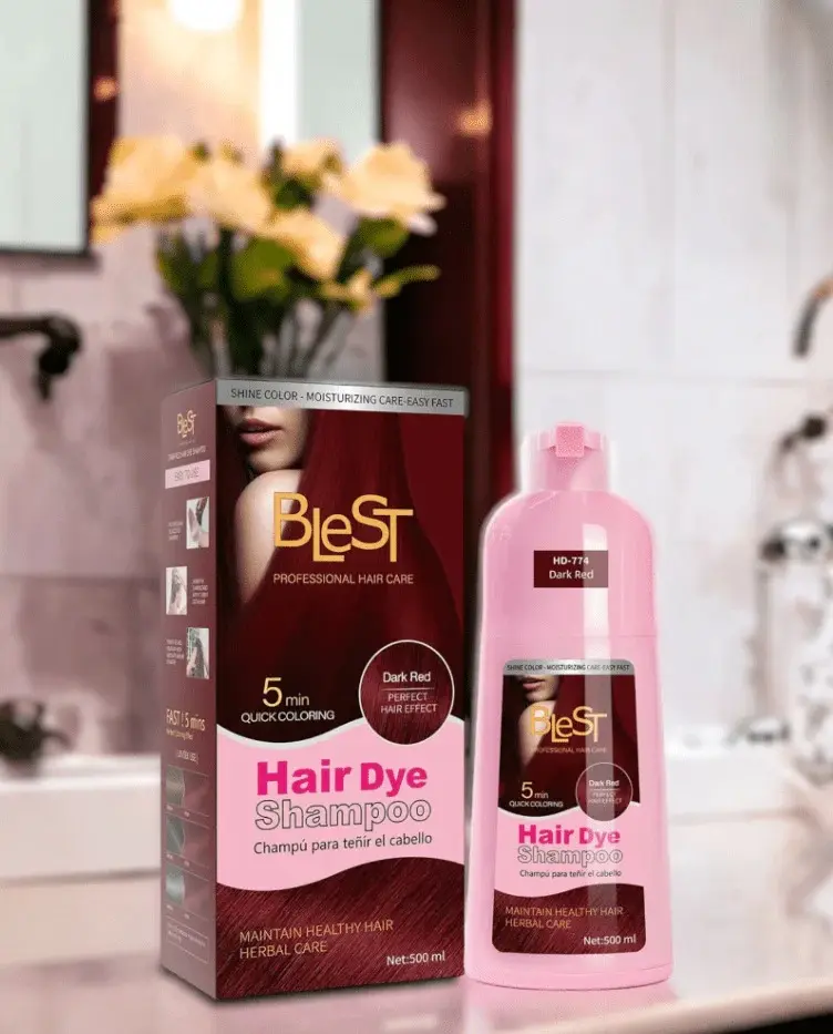 BLEST Hair Dye Shampoo DARK RED