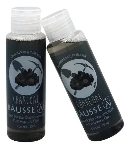 Bausse Agua Micelar Desmaquillante Charcoal 125 ml – Limpieza Facial para Rostro y Ojos