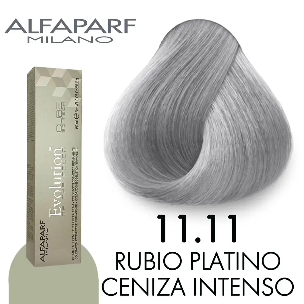 Tinte 11.11 Rubio Platino Cenizo Intenso 90 ml Color Amore de Alfaparf Milano – Coloración Permanente Profesional