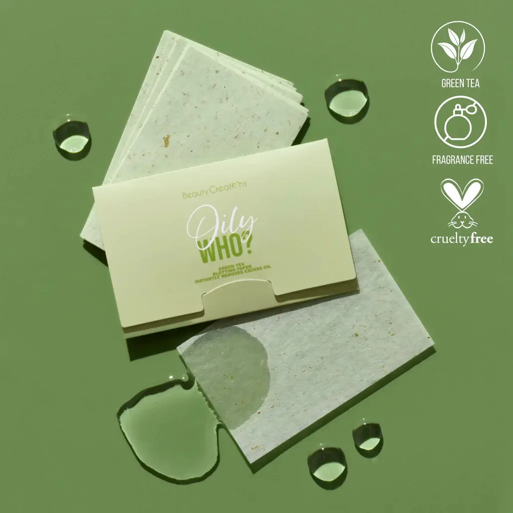 Beauty Creations OILY WHO GREEN TEA BLOTTING PAPER
