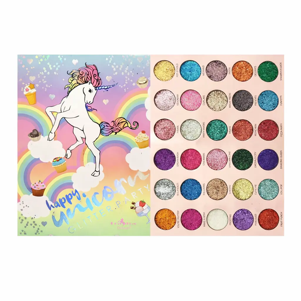 Italia Deluxe Unicorn Party Glitter Palette