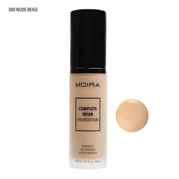 MOIRA Complete Wear Foundation (300, Nude Beige)
