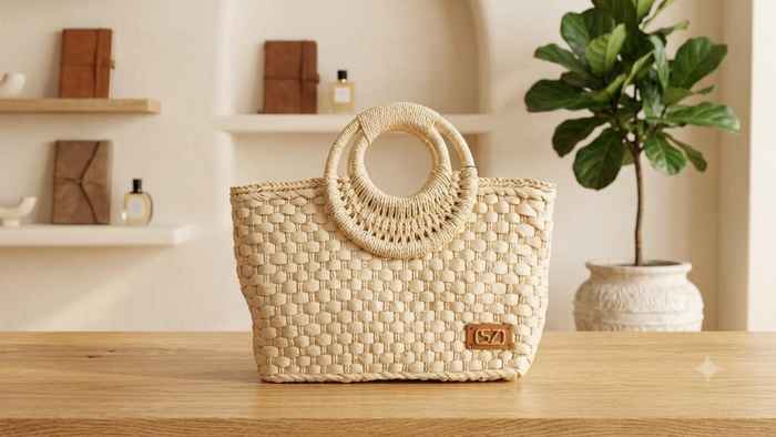 SOFIA ZUL BOLSO DE MANO PAJA TEJIDA