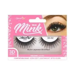 [681441561949] Amor Us 3D Silk Mink Lashes #02 – Pestañas Postizas Volumen Natural