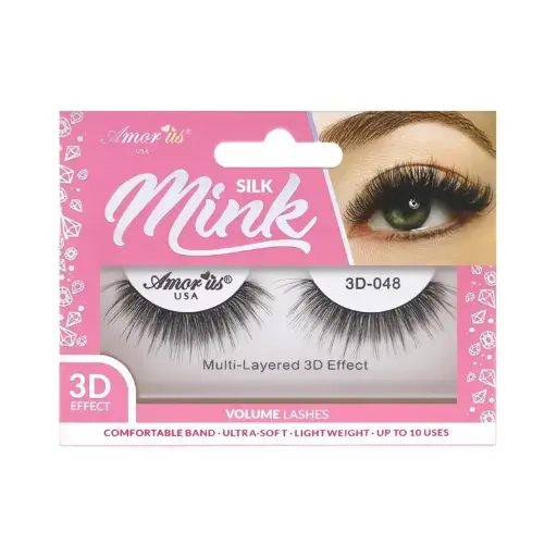 [610895179554] Amor Us 3D Silk Mink Lashes #48 – Pestañas Postizas Volumen Natural