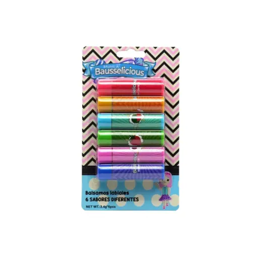 [7533175040050] BAUSSE Bálsamos Labiales 6 Sabores Hidratantes Set Cuidado de Labios