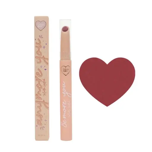 [6924372696873] BEAU VISAGE Anymore You Matte Lipstick 01 Pop Song – Labial Mate de Larga Duración
