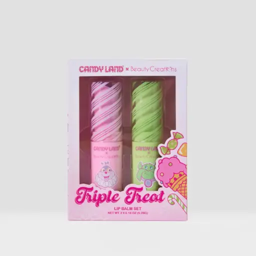 [810182143651] BEAUTY CREATIONS CANDY LAND TRIPLE TREAT LIP BALM SET 2 PCS