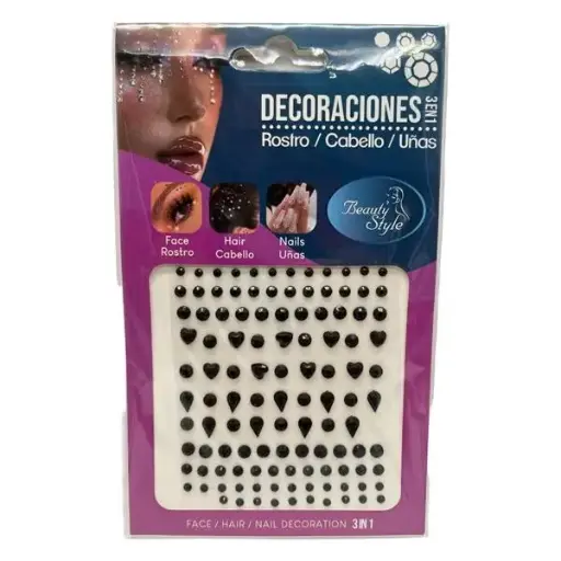 [7591899859785] BEAUTY STYLE DECORACION 3 EN 1 ROSTRO, CABELLO Y UÑAS
