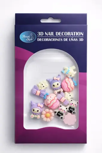 [7591899651549] BEAUTY STYLE DECORACION DE UÑAS 3D CUTE