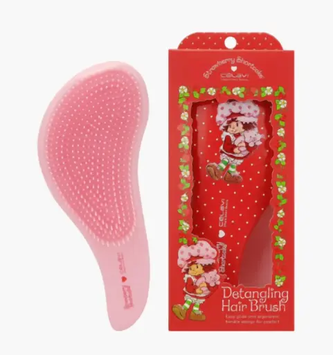 [641018609214] CELAVI DETANGLING HAIR BRUSH STRAWBERRY