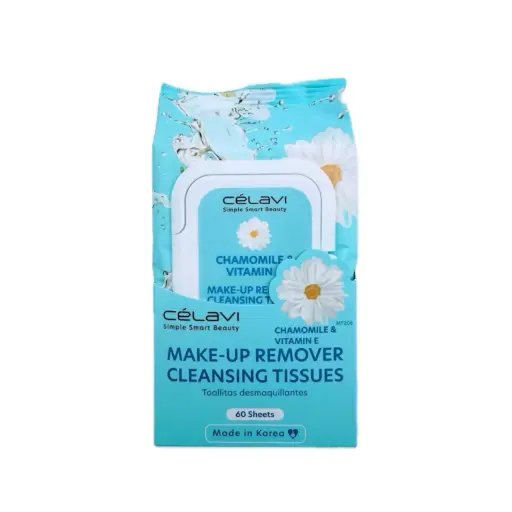 [641018701888] CELAVI TOALLITAS DESMAQUILLANTES CHAMOMILE & VITAMIN E| 60 SHEETS