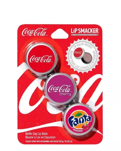 [050051119046] Coke Bottle Cap Lip Balm Trio