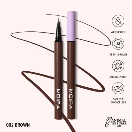 [840222310590] MOIRA MICRO TIP LINER BRUSH TIP 02 BROWN