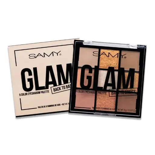 [7703378537040] PALETA X 9 SOMBRAS DE OJOS SAMY # 10. GLAM