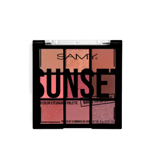 [7703378053472] PALETA X 9 SOMBRAS DE OJOS SAMY # 16. SUNSET