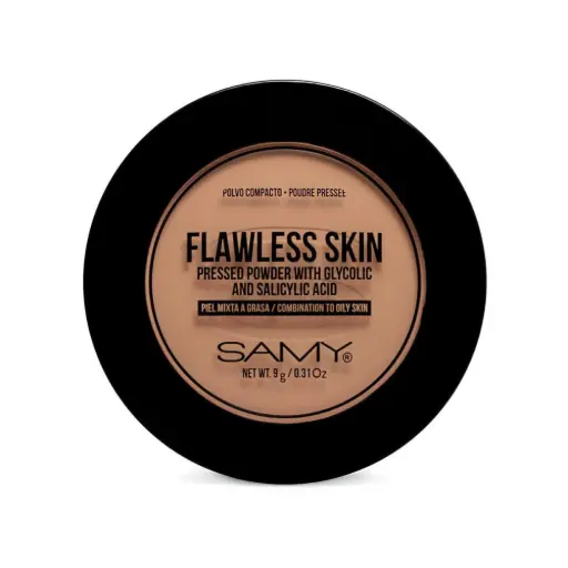 [7703378186217] POLVO COMPACTO PIEL MIXTA A GRASA SAMY # 07. DEEP TAN