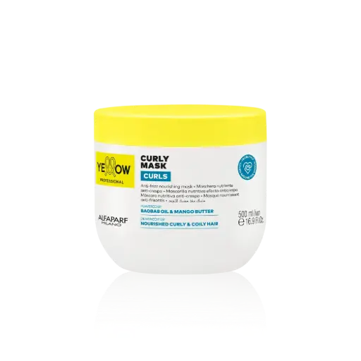 [8022297189444] YELLOW PROFESSIONAL CURLY MASK