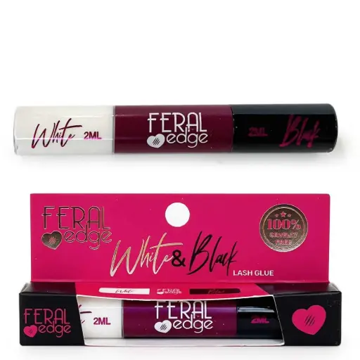 [742383190939] FERALD EDGE WHITE & BLACK LASH GLUE 2 ml