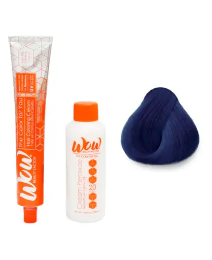 [671875658971] WOW Tinte en Crema para Cabello con Peróxido en Crema C.1 Azul reflejo Cenizo