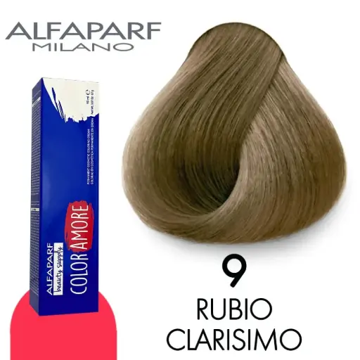 [8022297127996] Tinte 9 Rubio Clarísimo 90 ml Color Amore de Alfaparf Milano – Coloración Permanente Profesional