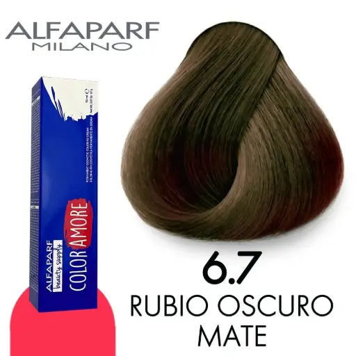 [8022297128214] Tinte 6.7 Rubio Oscuro Mate 90 ml Color Amore de Alfaparf Milano – Coloración Permanente Profesional