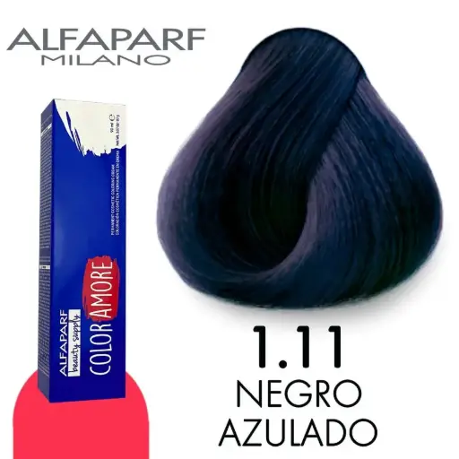 [8022297128016] Tinte 1.11 Negro Azul 90 ml Color Amore de Alfaparf Milano – Coloración Permanente para Cabello