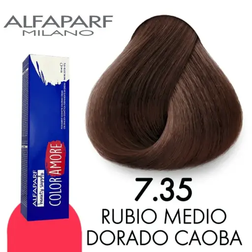 [8022297128139] ALFAPARF COLOR AMORE TINTE 7.35 RUBIO MEDIO DORADO CAOBA 90 ML