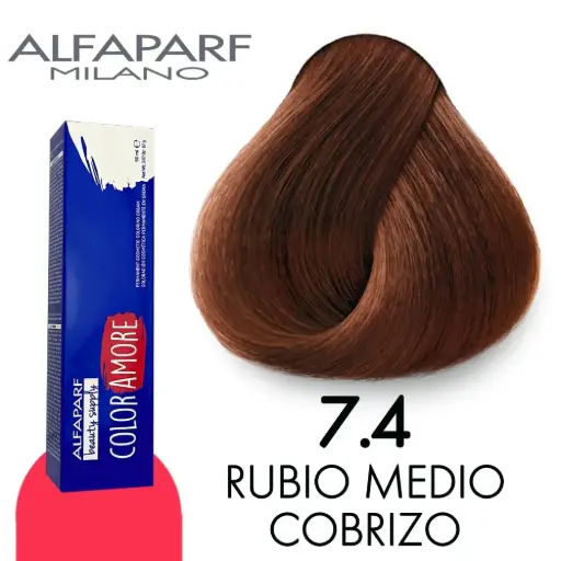 [8022297128160] ALFAPARF COLOR AMORE TINTE 7.4 RUBIO MEDIO COBRIZO 90 ML