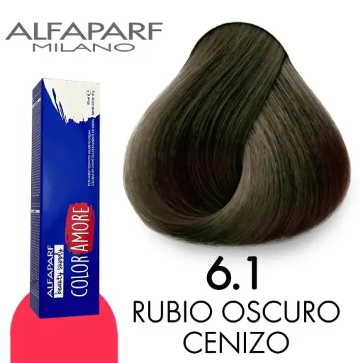[8022297128078] ALFAPARF COLOR AMORE TINTE 6.1 RUBIO OSCURO CENIZO 90 ML