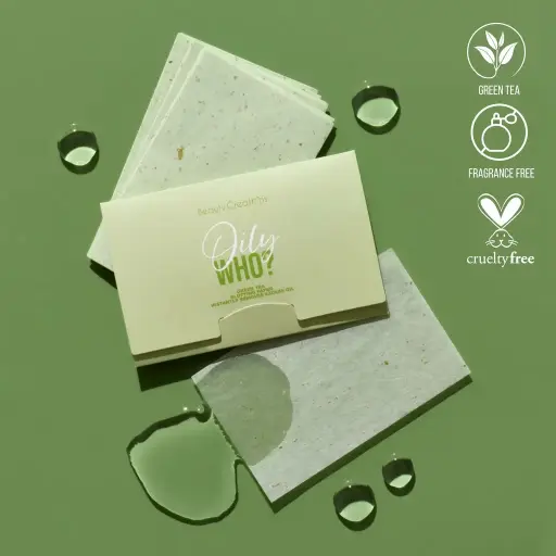[667619534236] Beauty Creations OILY WHO GREEN TEA BLOTTING PAPER