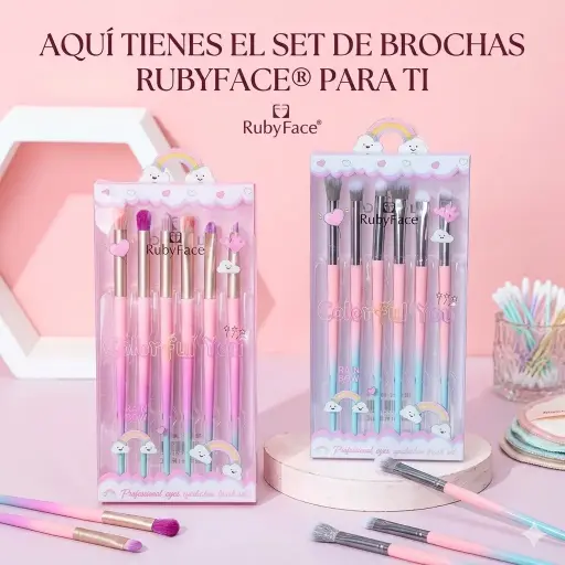 [6972547650502] Ruby Face set de Brochas Colorful You professional 6pcs