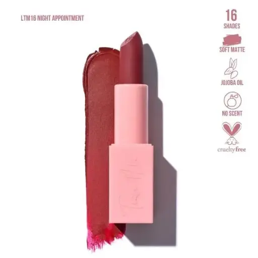 [667619534052] BEAUTY CREATIONS TEASE ME NIGHT APPOINMENT SOFT MATTE LIPSTICK #16