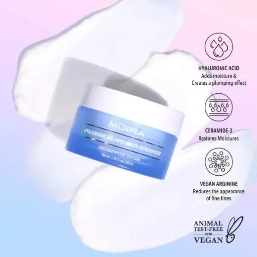 [840222305855] Moira Hyaluronic Oil Free Matte Moisturizer