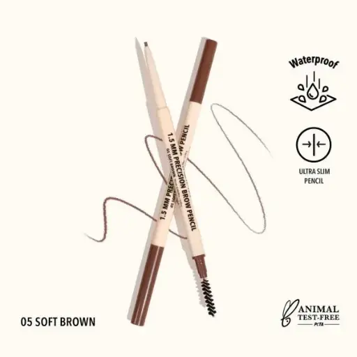 [840222303639] MOIRA 1.5mm Precision Brow Pencil (005, Soft Brown)