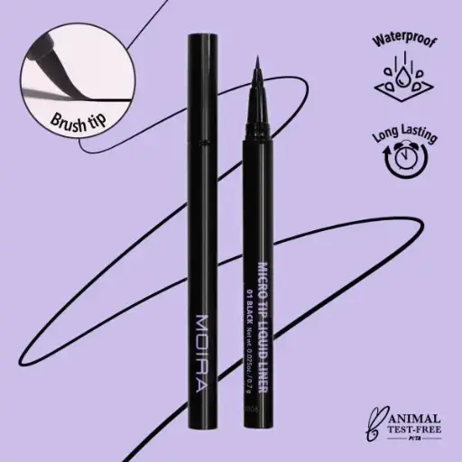 [840222304001] MOIRA Micro Tip Liquid Liner (001, Black)